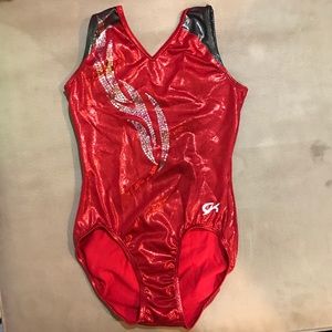 Custom Red Gymnastics Leotard GK Elite